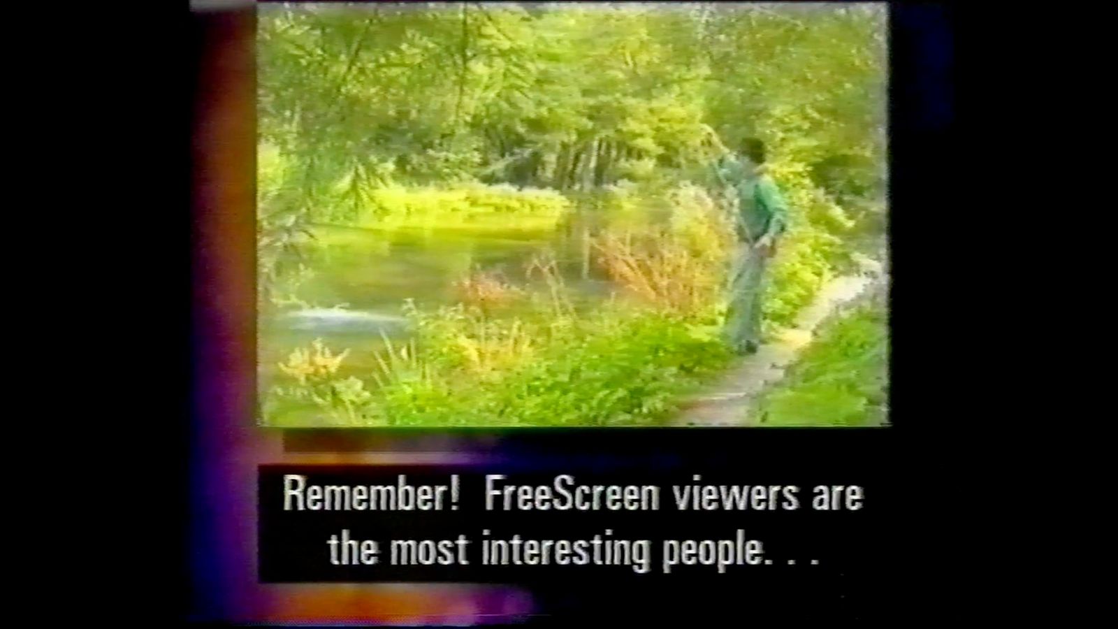 Alan catching a fish in Day Dream, 1997